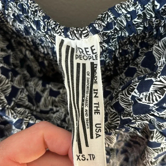 Free People Off Shoulder Zebra Blouse - Picture 4 of 7